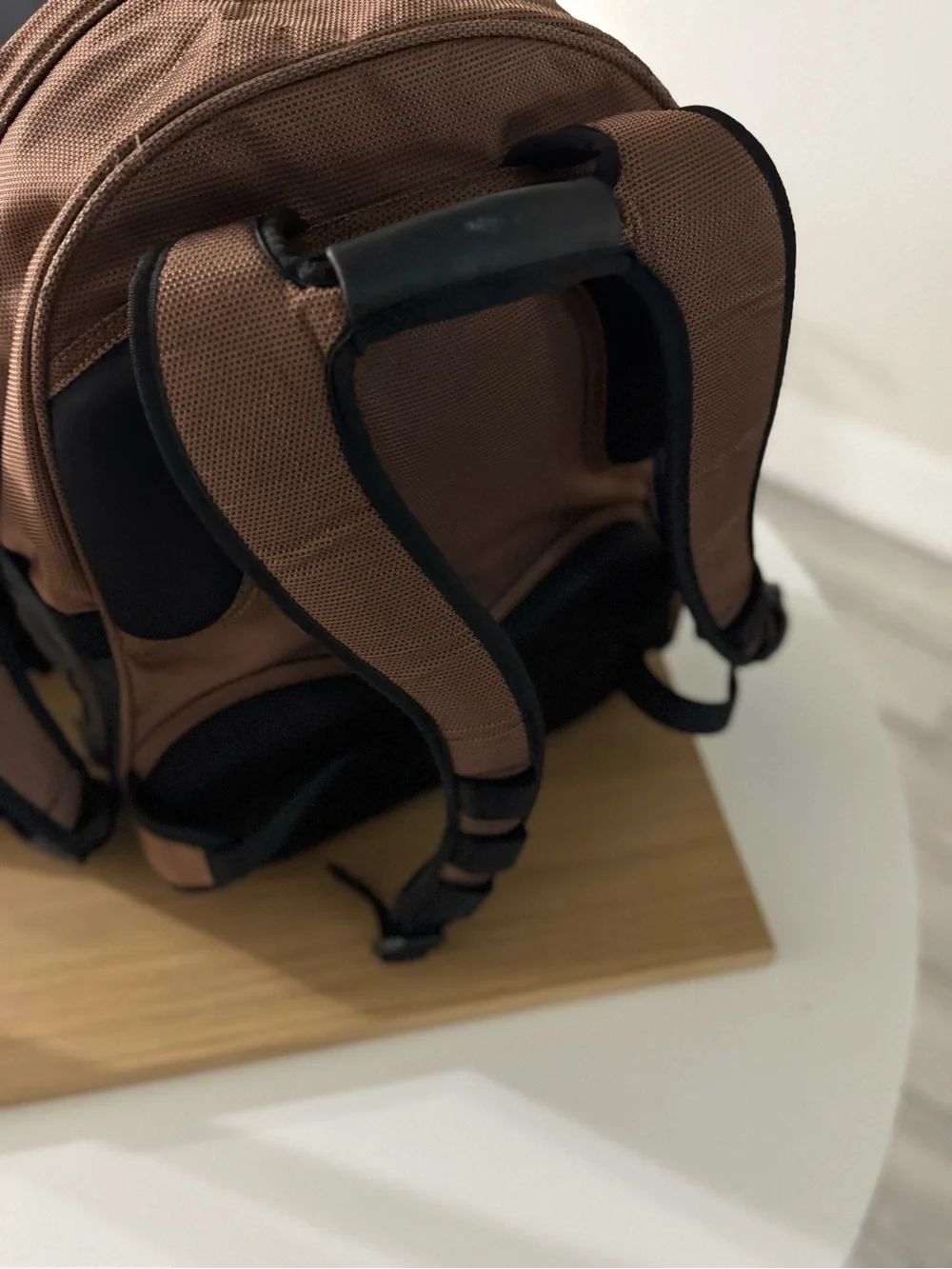 Tumi Men's Brown Nylon Backpack Duo with Black Trim